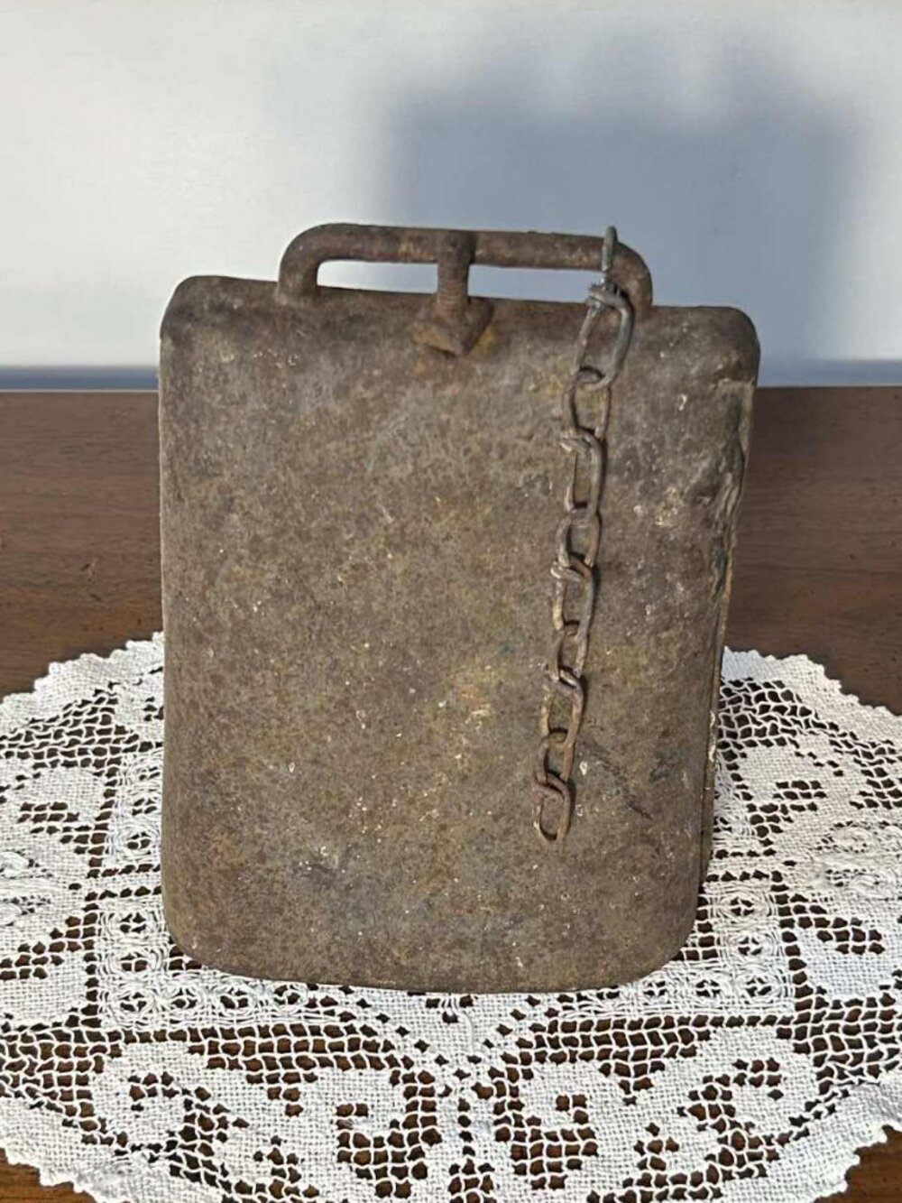 Antique iron cowbell
